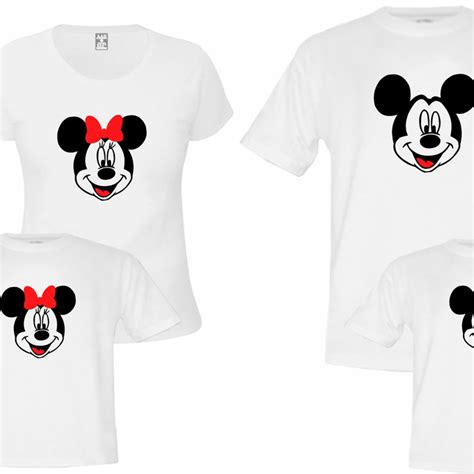 Camisetas Mickey Minnie Tal Família Pai Mae Filho Filha C 8