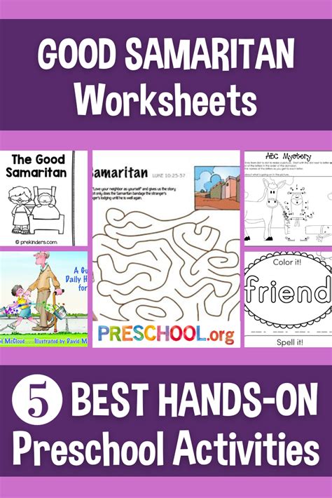 The 5 Best WORKSHEETS For GOOD SAMARITAN Preschool Theme Preschool Org