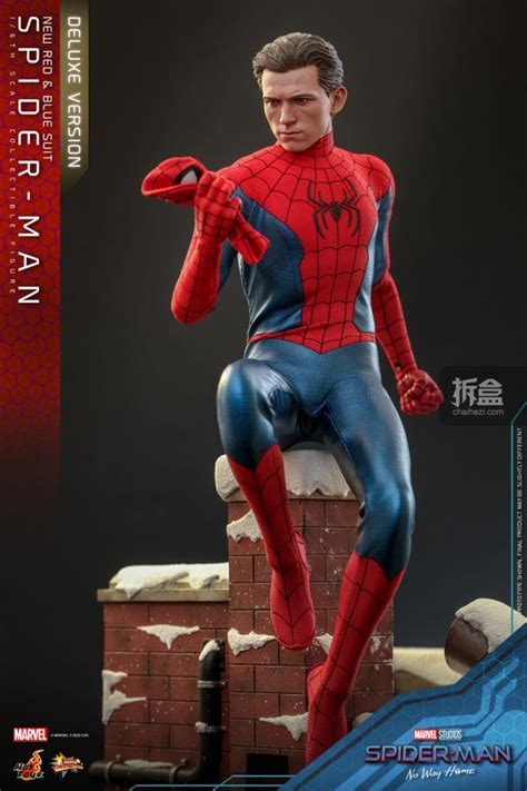 Hottoys 蜘蛛侠英雄无归 蜘蛛侠 新战衣荷兰弟1 6可动人偶 拆盒