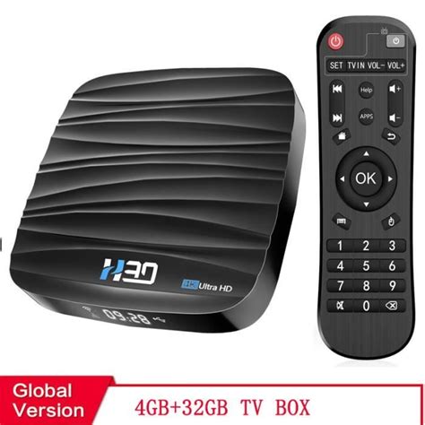 Ue Plug Box TV 4G 32G Boîtier Smart TV Android 10 RK3318 4 Go