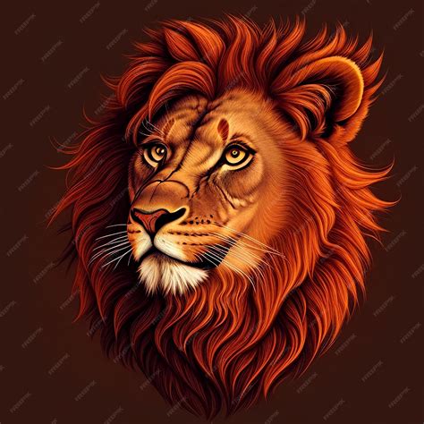 Premium Vector Lion Head Vector