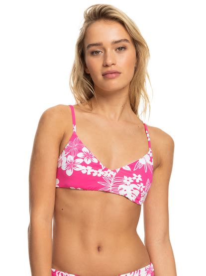 Printed Beach Classics Athletic Triangle Bikini Top Roxy