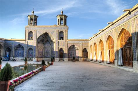 Pink Mosque in Shiraz, Iran Stock Image - Image of column, asian: 118090111