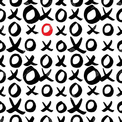 X And O Or Xo Symbols Seamles Pattern Stock Vector Illustration Of