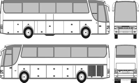 Setra Touring Bus blueprints free - Outlines