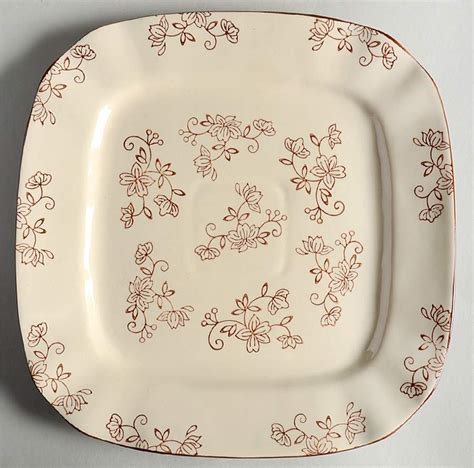 Floral Lace Cranberry Square Dinner Plate By Temp Tations Replacements Ltd