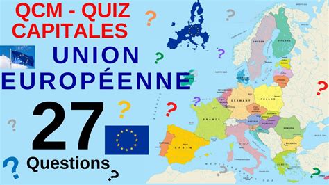 QCM Quiz Capitales Pays UE Union Europe Ordre alphabétique AUDIO