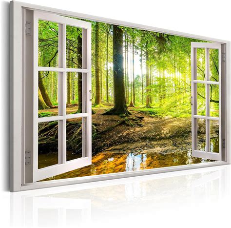 Amazon De Murando Bilder Fensterblick X Cm Vlies Leinwandbild