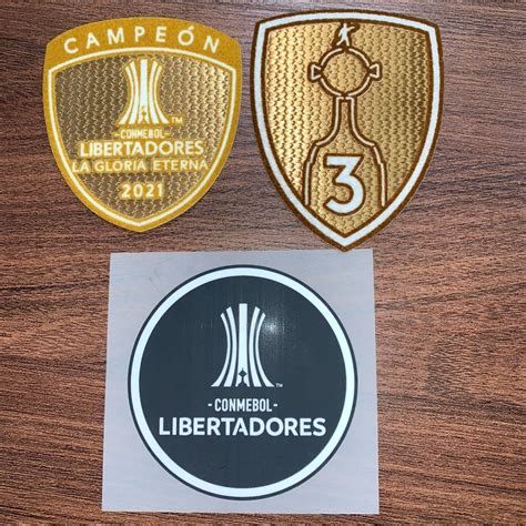 Patch libertadores 3 Taças Comenbol Campeón Tri Campeão 2021 Kit Verdão