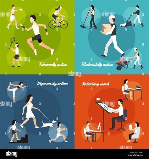 physical activity set stock vector image art alamy