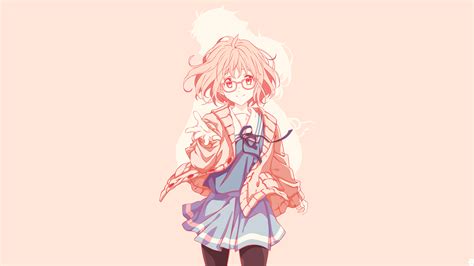 Anime Anime Girls Glasses Kyoukai No Kanata Kuriyama Mirai Scarf Screenshot Mangaka Hd