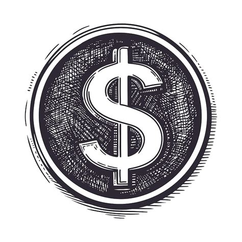 Premium Vector Dollar Sign In Grunge Style Hand Drawn Vector Illustration