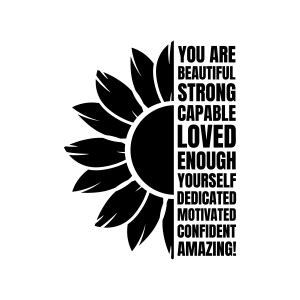 You Are Capable Svg Sunflower Christian Inspiration Svg Premiumsvg