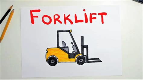 How To Draw Forklift Forklift Truck Youtube