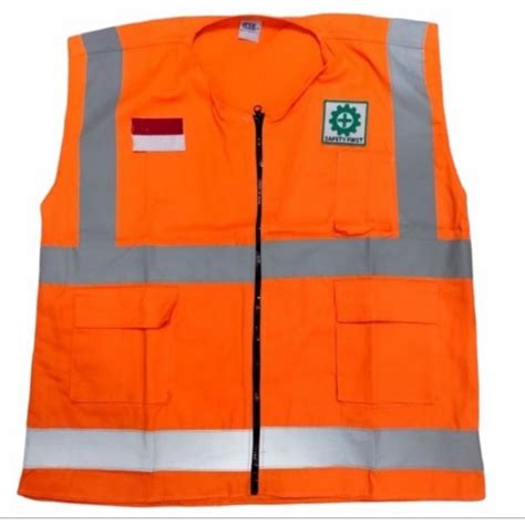 Jual Rompi Safety Proyek Plus Logo K3 Dan Logo Bendera Orange