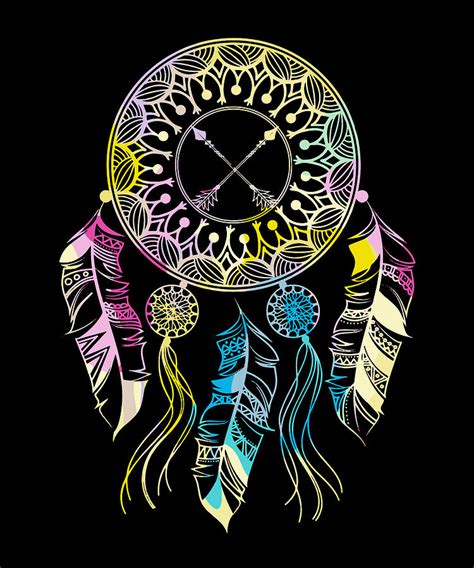 Indian Dream Catchers Feathers Native American Dreamcatcher Digital Art