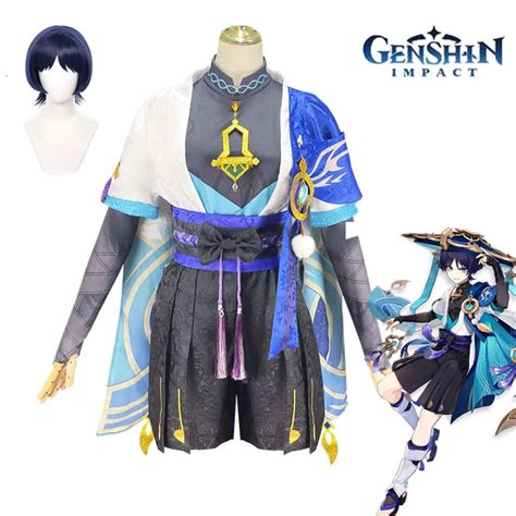 Genshin Impact Scaramouche Wanderer Cosplay Costume With Balladeer