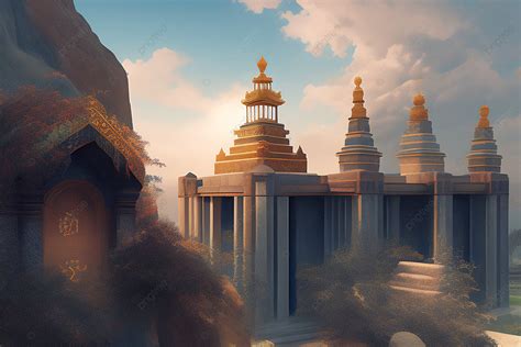 Ancient Temple Paintings Background, Ancient Temple, Painting Ai ...