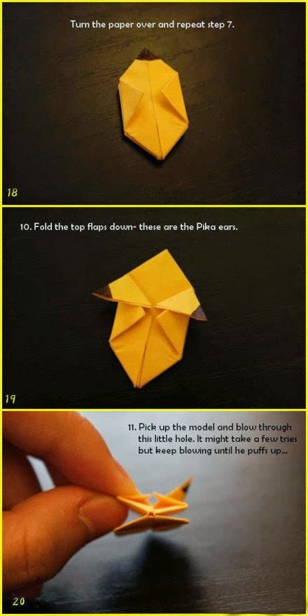 DIY Corner: Origami: Pikachu Tutorial