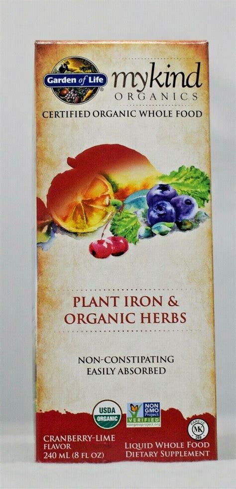 Mykind Organics Plant Iron And Organic Herbs Garden Of Life Ml