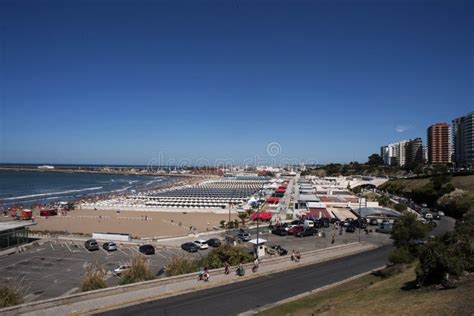 Argentina City of Mar Del Plata with Buildings and Hotels and Beaches ...