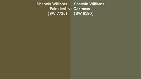 Sherwin Williams Palm Leaf Vs Oakmoss Side By Side Comparison