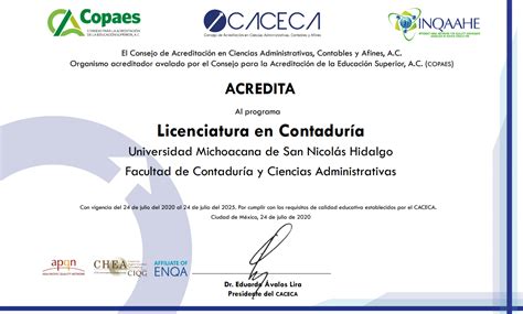 Acreditaciones De Licenciaturas En Administraci N Y Contadur A