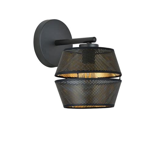 Lampa ścienna MALIA K1 BLACK GOLD czarny 1185 K1 Emibig Lampy