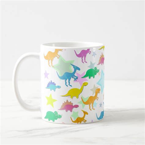 Cute Color Dinosaurs Mug Zazzle Dinosaur Mug Mugs Dinosaur Gifts