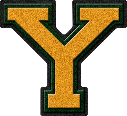 Presentation Alphabets Gold Forest Green Varsity Letter Y