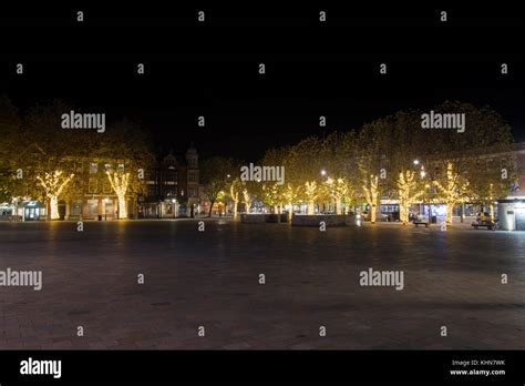 Market Square Christmas Lights in Salisbury Wiltshire UK Stock Photo ...