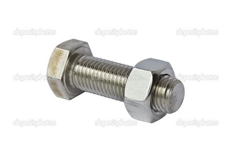 Stainless steel bolt and nut — Stock Photo © teptong #35033197