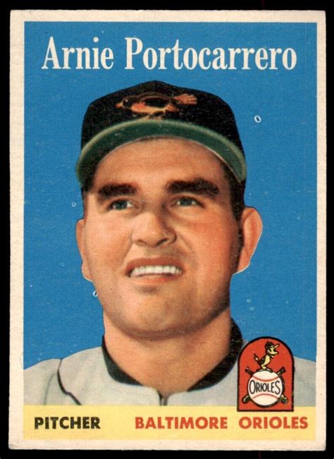 1958 Topps Arnie Portocarrero EX Baltimore Orioles 465 EBay