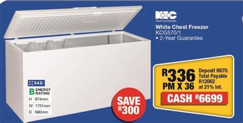 White Chest Freezer Kcg570 1 Offer At OK Furniture