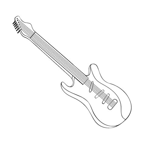 Premium Vector Bass Guitar Vector Vintage Bass Guitar Stock Illustration