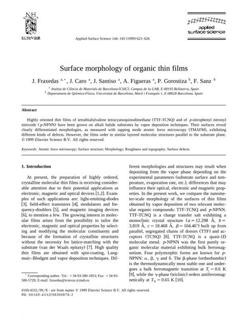 Pdf Surface Morphology Of Organic Thin Films Dokumen Tips