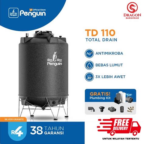 Jual Tangki Air Penguin TD 110 Toren Air Penguin 1050 Liter Total