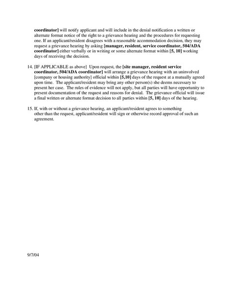 Sample Reasonable Accommodation Policy Massachusetts In Word And Pdf Formats Page 4 Of 5