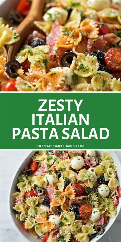 Zesty Italian Pasta Salad Recipe Life Made Simple