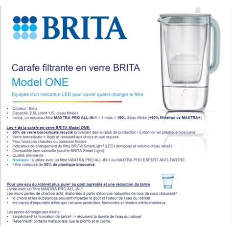 Flow Maxtra Pro All In 1 Carafe Filtrante En Verre 2 5 L Brita