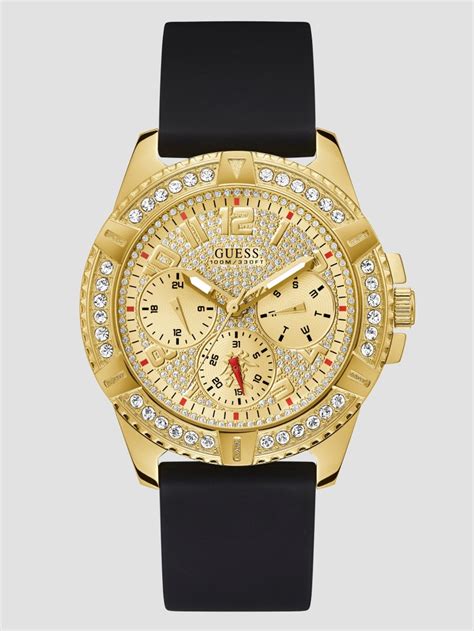 Gold Tone Mini Frontier Multifunction Watch GUESS Canada