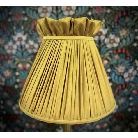 Antique Gold Ruffled Top Fabric Lampshade