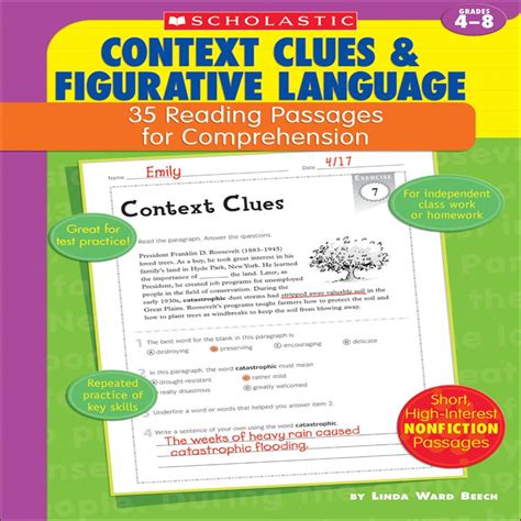 35 Reading Passages For Comprehension Context Clues And Figurative Language Sc 955410