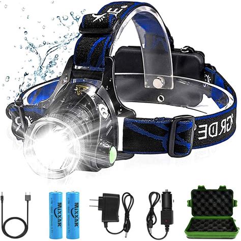 Best & Brightest Rechargeable Led Headlamp with 2 Rechargeable Battery – Chyhua