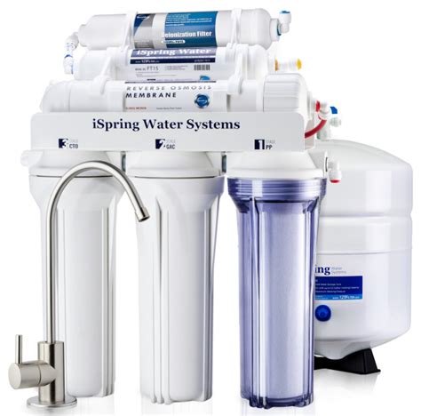 ISpring 75GPD 6 Stage Reverse Osmosis RO De Ionization Water Filter