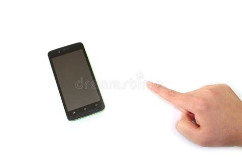 Smart Phone and Male Hand Choice Gesture #2 Stock Photo - Image of ...