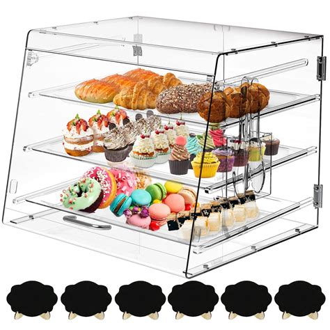 3 Tray Clear Display Case Pastry Display Case Commercial Countertop