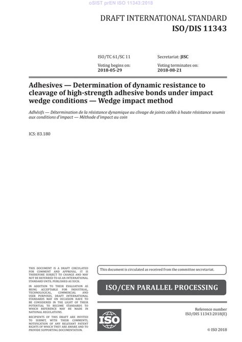 En Iso Adhesives Determination Of Dynamic Resistance To