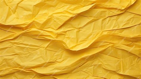 Premium Photo Crumpled Yellow Paper Texture