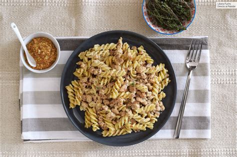 Pasta Con Salsa De Mostaza Y Soja Receta De Cocina Fácil Sencilla Y